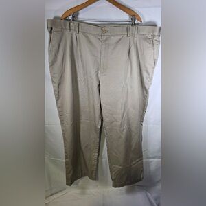 Izod American Chino Khaki Pants 48 Waist 29 Length